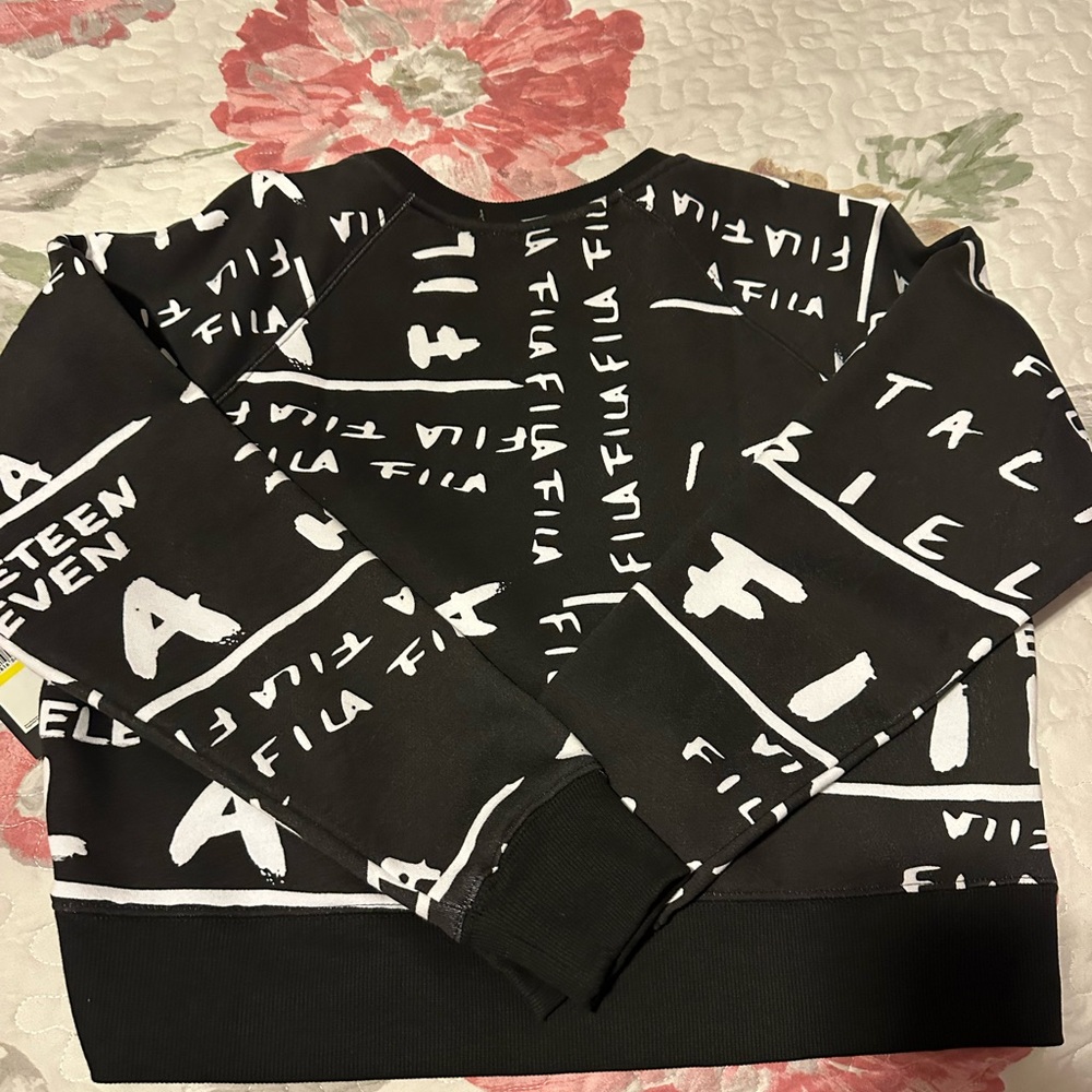 Fila Black and White Graphic Sweatshirt